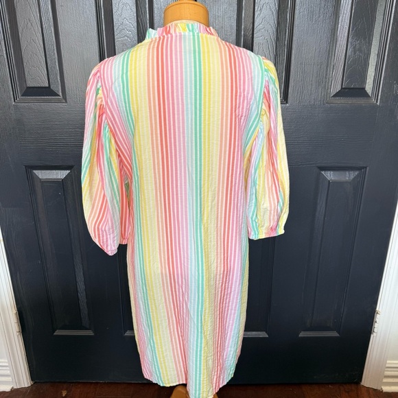 Michelle McDowell AMELIA PASTEL STRIPE TUNIC DRESS L - Picture 2 of 10